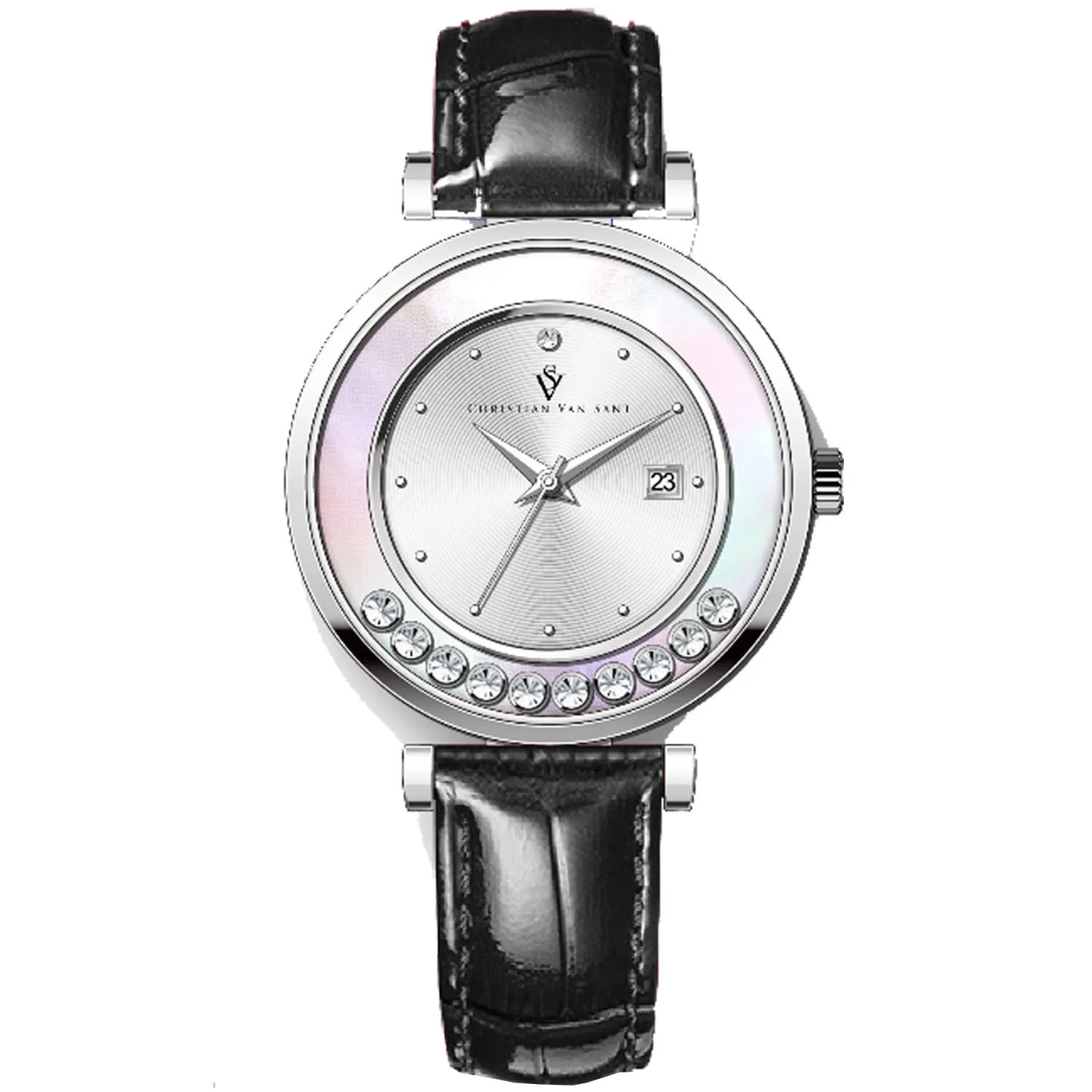 Christian Van Sant Women's Bria Silver Dial Watch - CV3810 by Balec Group