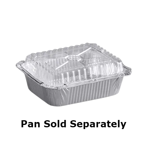 Clear Dome Lid For 1 lb. Aluminum Oblong Foil Pan - 1000/Case