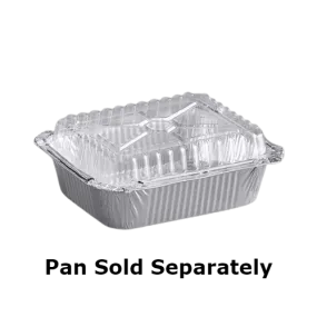 Clear Dome Lid For 1 lb. Aluminum Oblong Foil Pan - 1000/Case