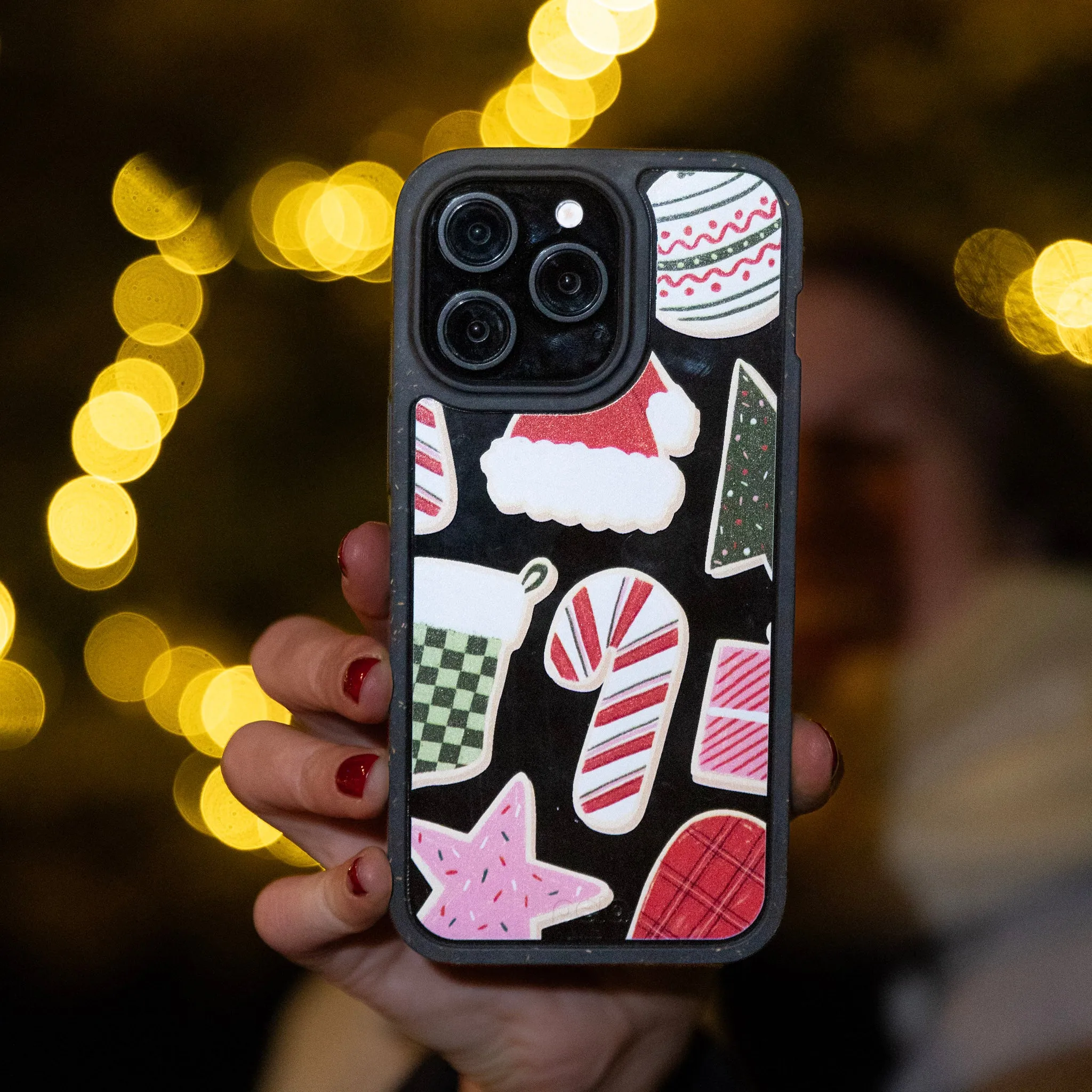 Clear Festive Cookies iPhone 11 Pro Case With Black Ridge