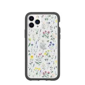 Clear Shadow Blooms iPhone 11 Pro Case With Black Ridge