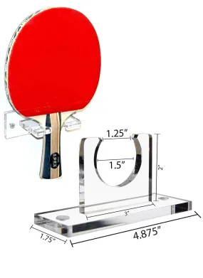 Clear Vertical Pickleball Ping Pong Paddle Wall Mounts Bracket