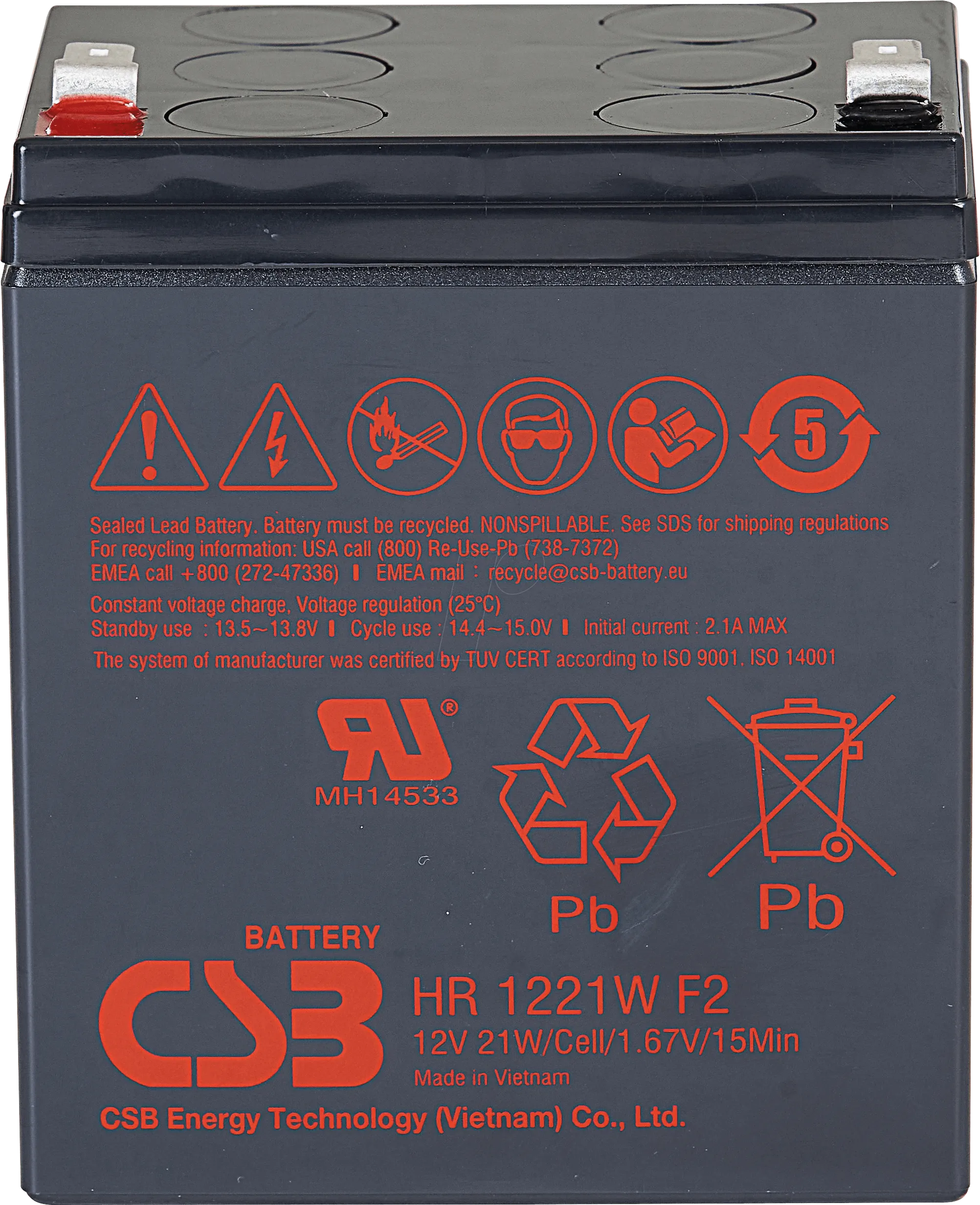 COMPAQ 407407-001 UPS Batteries - HR1221W (x10) HR1221WF2X10-COMPAQ-407407-001