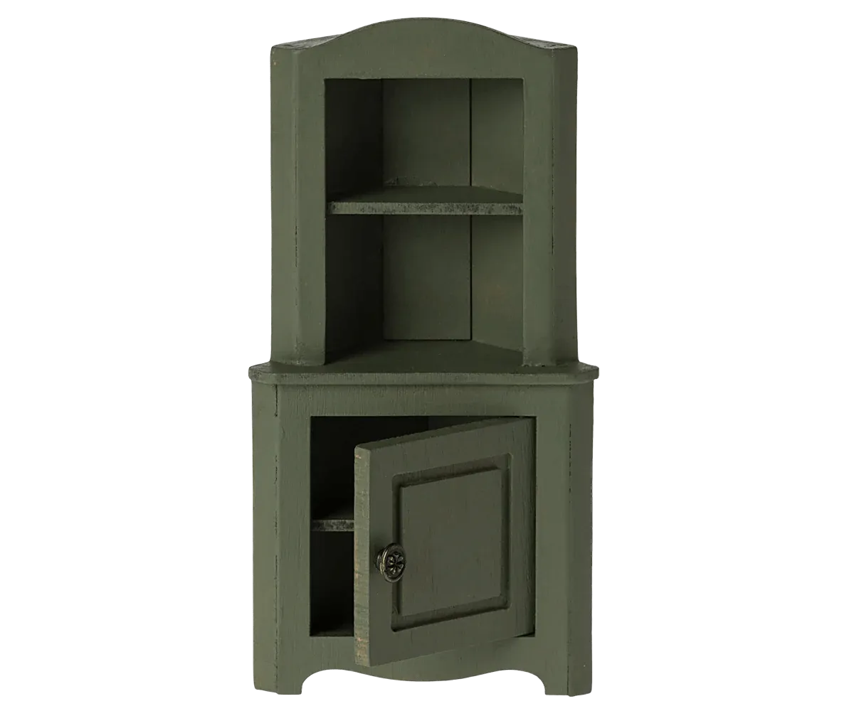 Corner Cabinet, Mouse- Dark Green