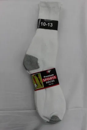 cotton plus women's white premium sports socks Case of 240