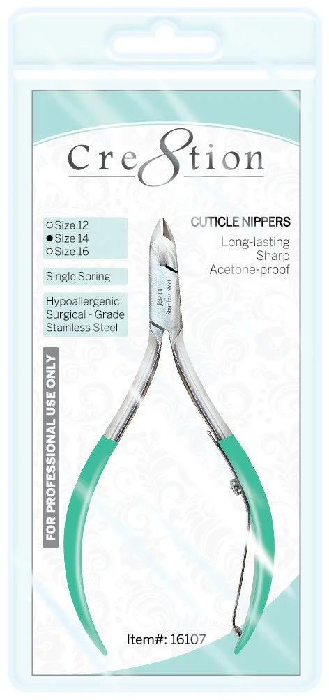 Cre8tion Cuticle Nippers Size 14, 1/2 Jaw, 16107