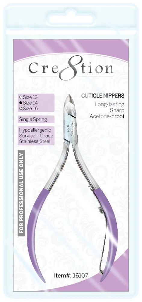 Cre8tion Cuticle Nippers Size 14, 1/2 Jaw, 16107