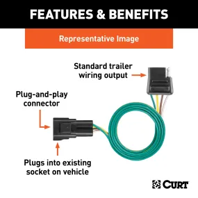 CURT 55265 Custom 4-Flat; Select Ford F-250; F-350 Super Duty; OEM Tow Package Required