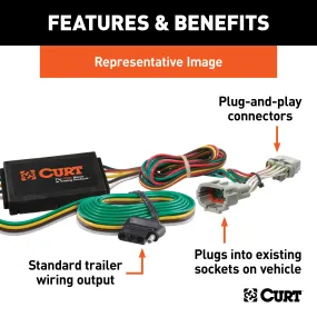 CURT 56102 Custom 4-Flat; Select Mitsubishi Outlander; OEM Tow Package Required