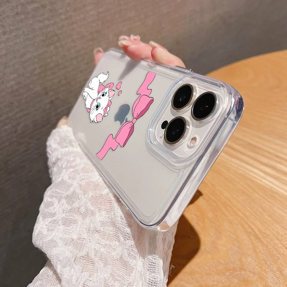 Cute White Cat Clear Silicon Cover