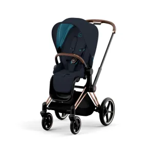 Cybex Priam Pram 2022 Rose Gold   Midnight Blue