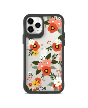 DailyObjects Flower Bunch Black Hybrid Clear Case Cover For iPhone 11 Pro