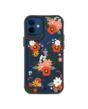 DailyObjects Flower Bunch Black Hybrid Clear Case Cover For iPhone 12 Mini