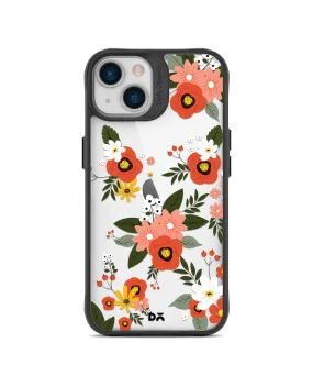 DailyObjects Flower Bunch Black Hybrid Clear Case Cover For iPhone 13 Mini