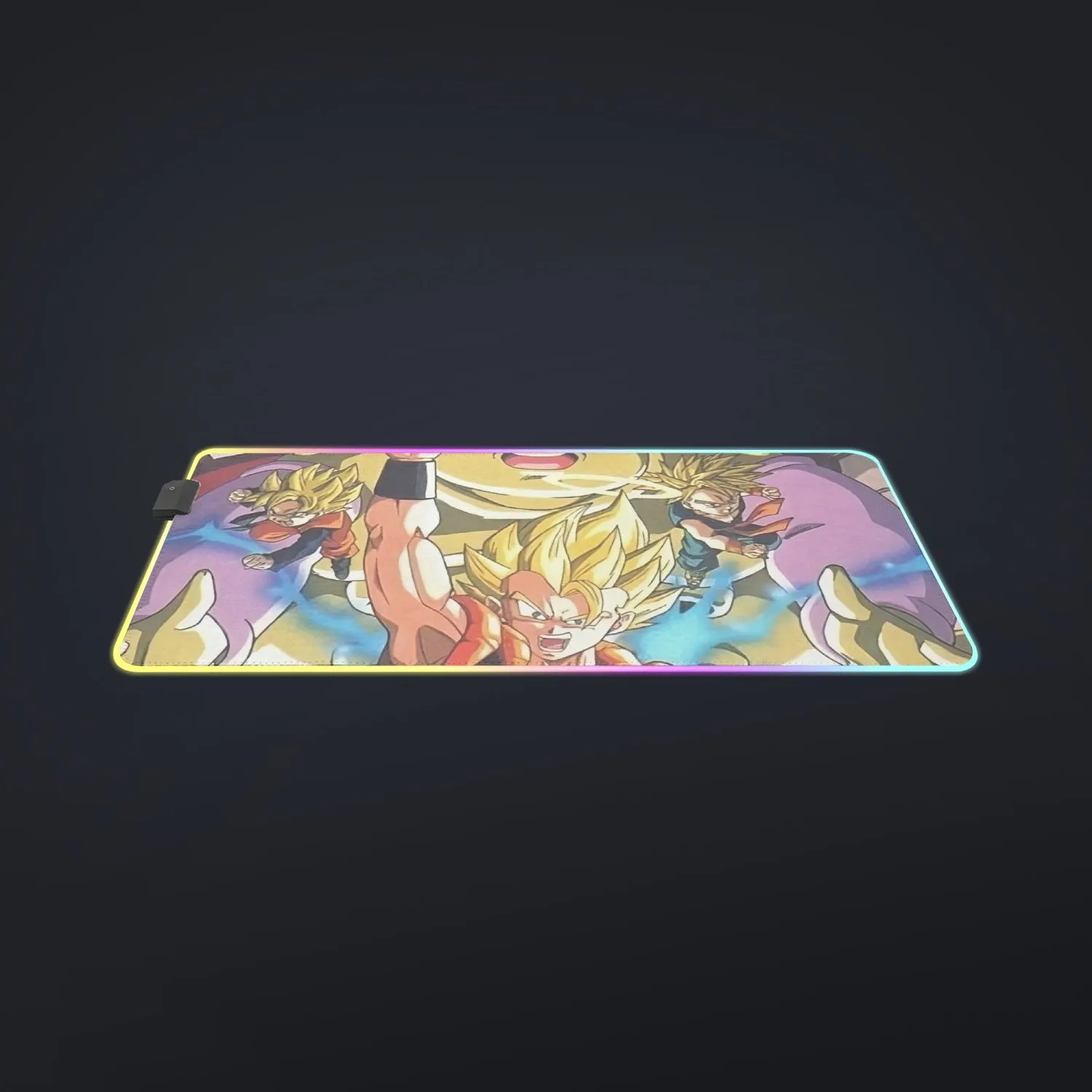 DBZ Goku Vegeta Fusion Saiyan Gogeta Colorful Design Streetwear cool LED Mouse Pad