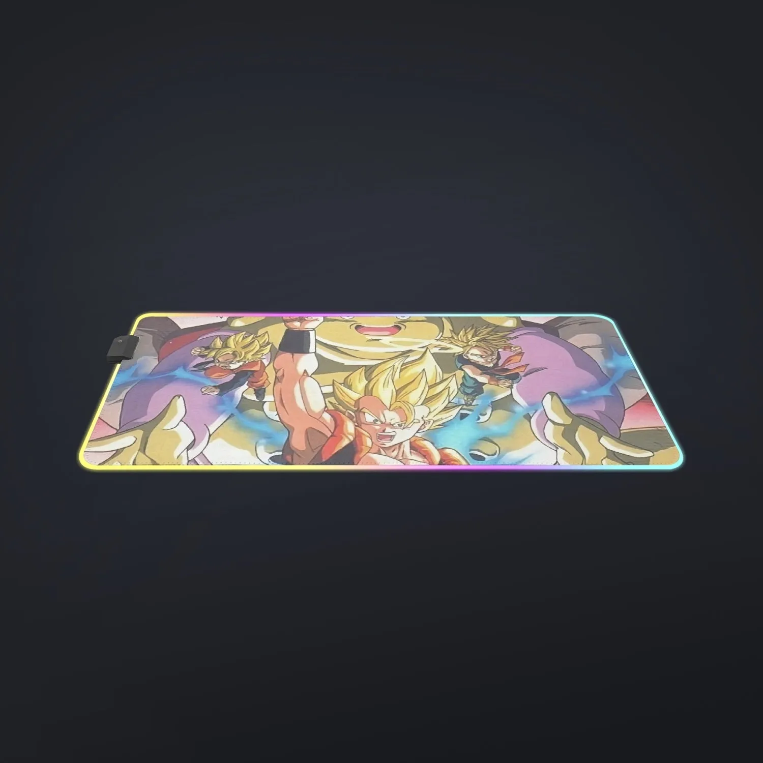 DBZ Goku Vegeta Fusion Saiyan Gogeta Colorful Design Streetwear cool LED Mouse Pad