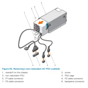 Dell 450W Square cabled Power Supply | HXF7Y