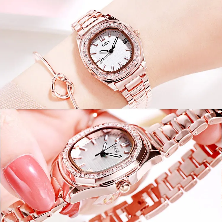 Diamond Dial With Calendar Women's Watch