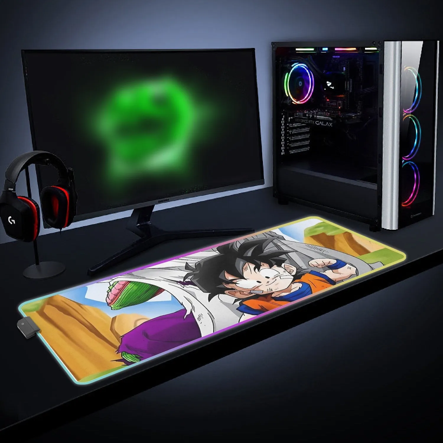 Dragon Ball Amazing Master Piccolo Train Strong Kid Gohan  cool  LED  Mouse Pad