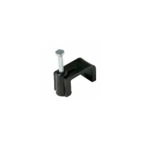 Dual RG6 Coaxial Cable Clips Nail In/Nail Down 100 Pack Black