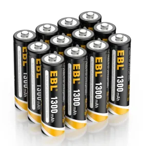 EBL AA Rechargeable Batteries for Solar Lights