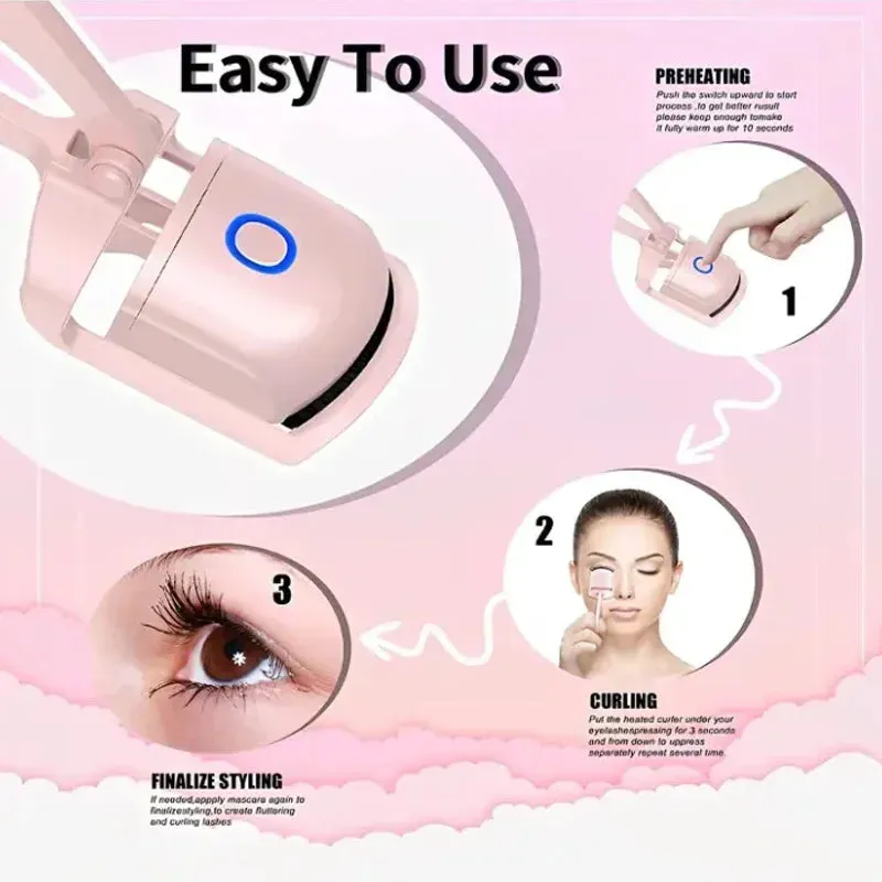 Electric Thermal Eyelash Curler USB Charging