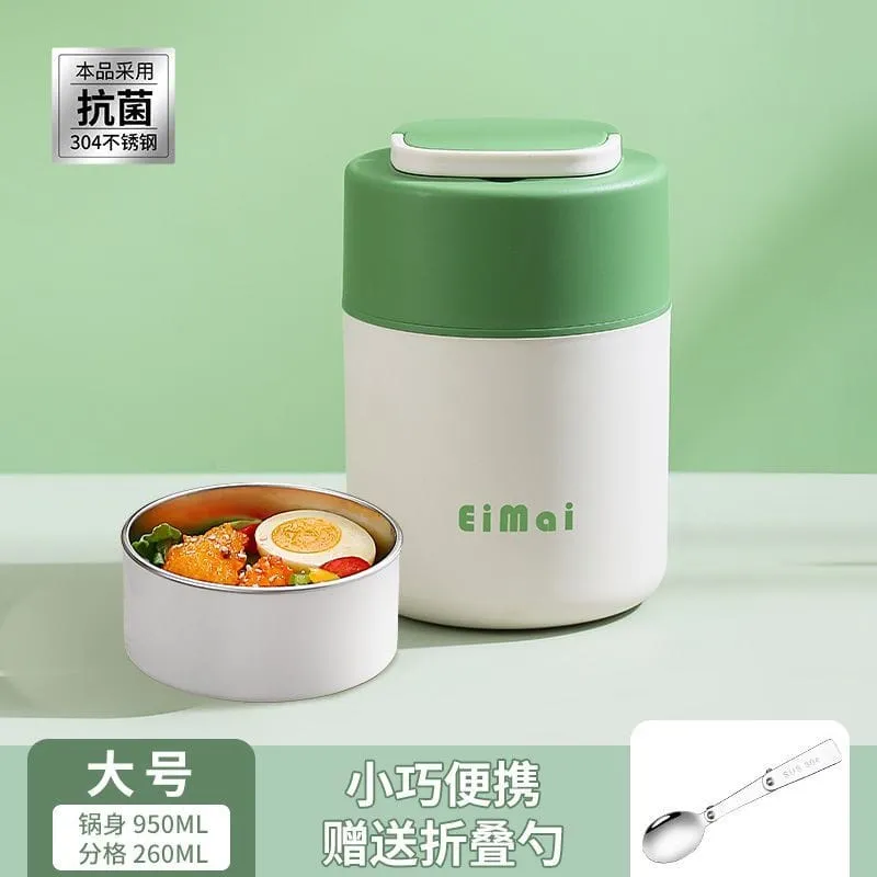 Elegant 2-Tier Vertical Lunch Box with Insulated Lunch Bag