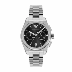 Emporio Armani Silver Tone Choronograph Watch AR11560