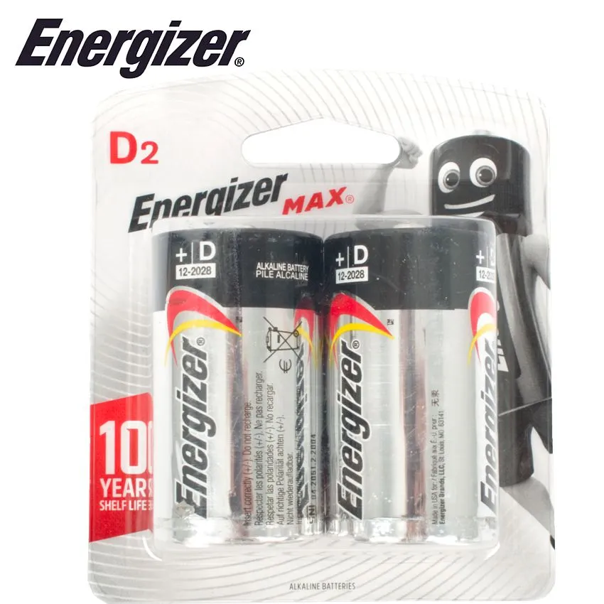 Energizer Max D - 2 Pack (Moq 6)