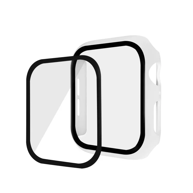 ENKAY Hat-prince Full Coverage PC Case   Tempered Glass Protector for Apple Watch Series 5 / 4 40mm(White)