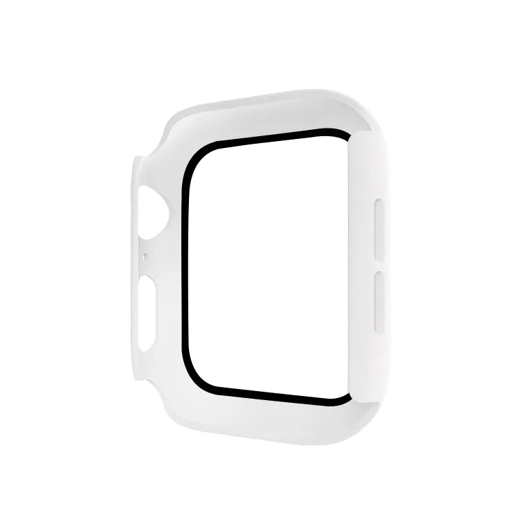 ENKAY Hat-prince Full Coverage PC Case   Tempered Glass Protector for Apple Watch Series 5 / 4 40mm(White)