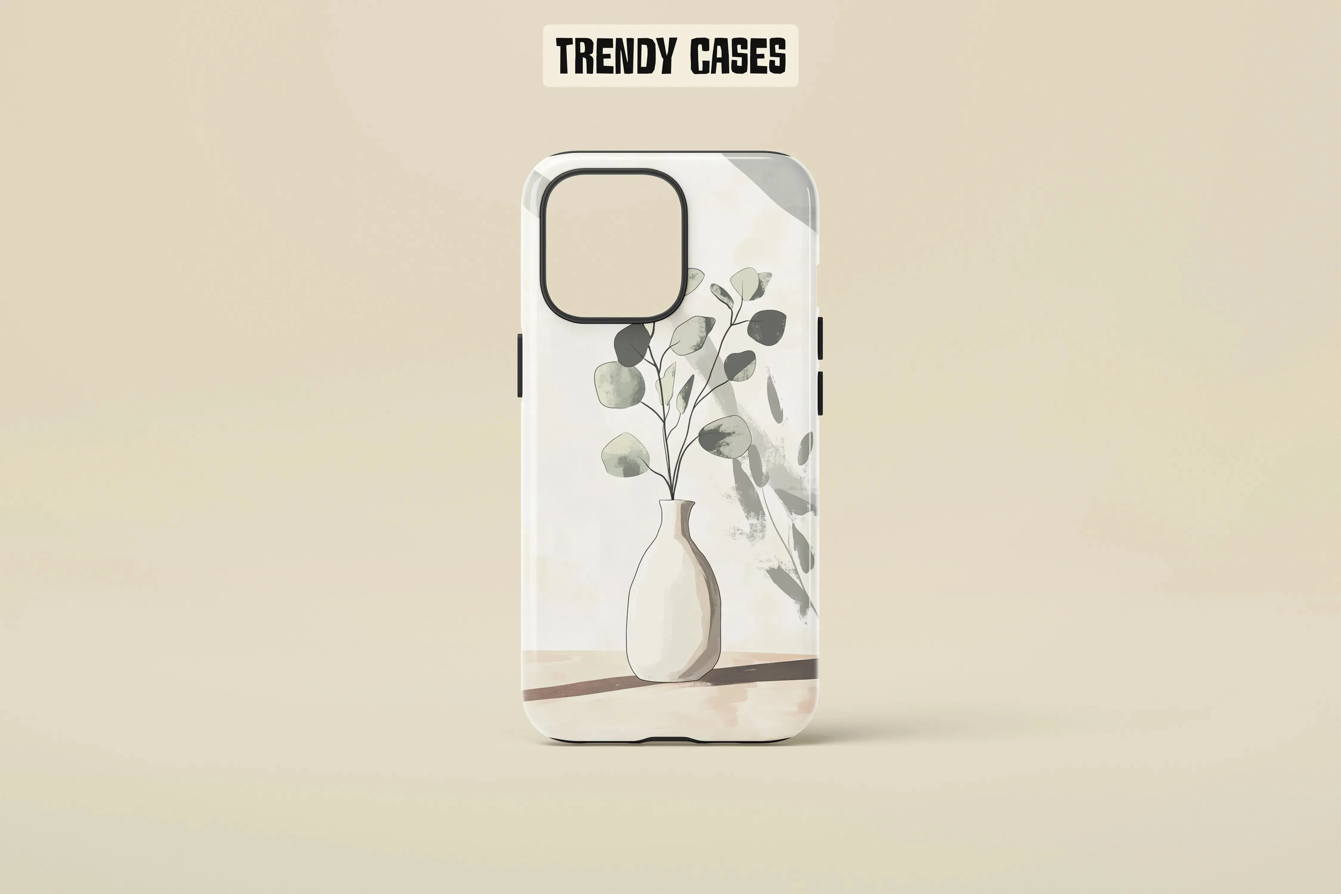 Eucalyptus Art Design Phone Case – Sleek Minimalist Style