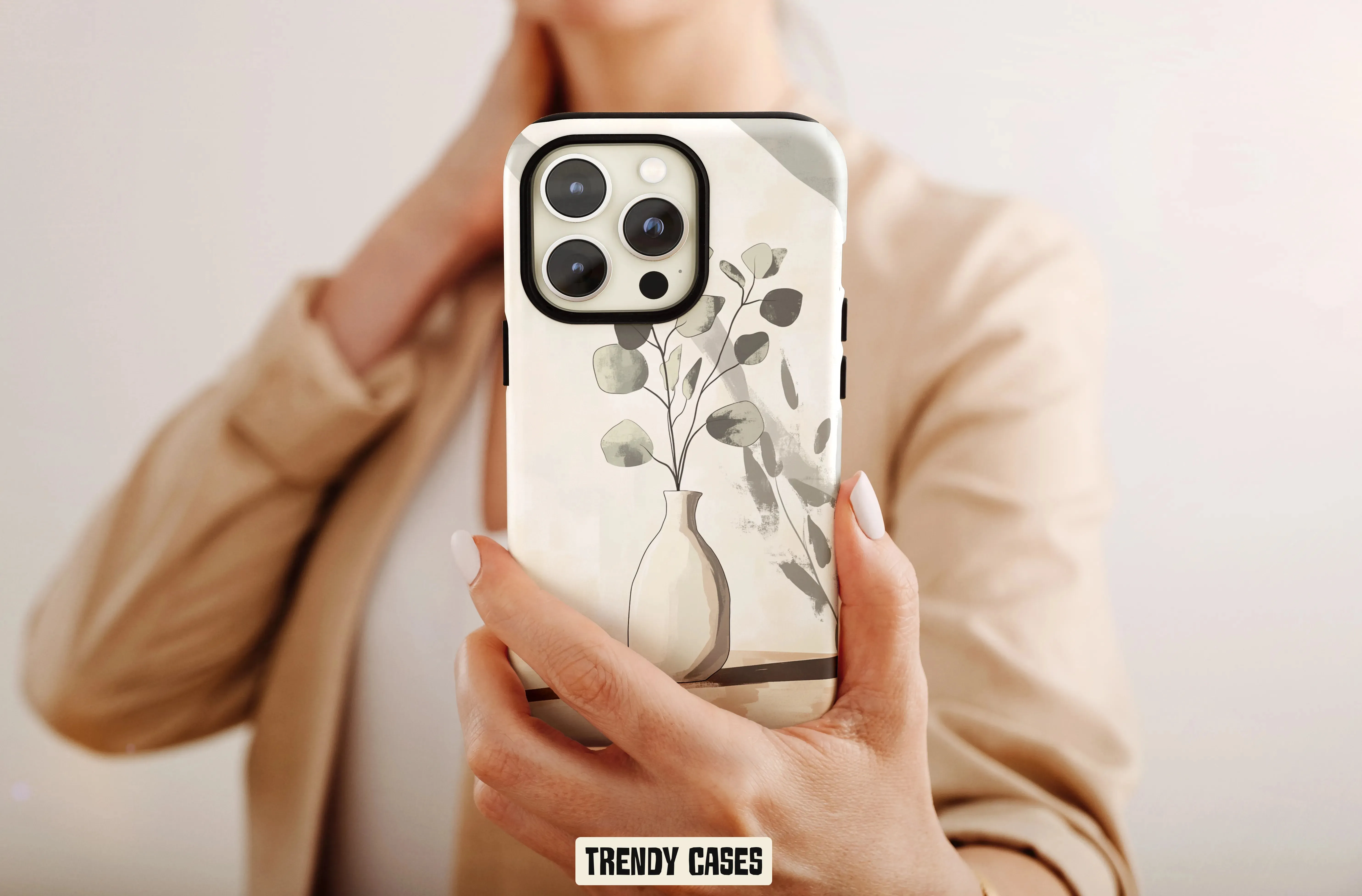 Eucalyptus Art Design Phone Case – Sleek Minimalist Style