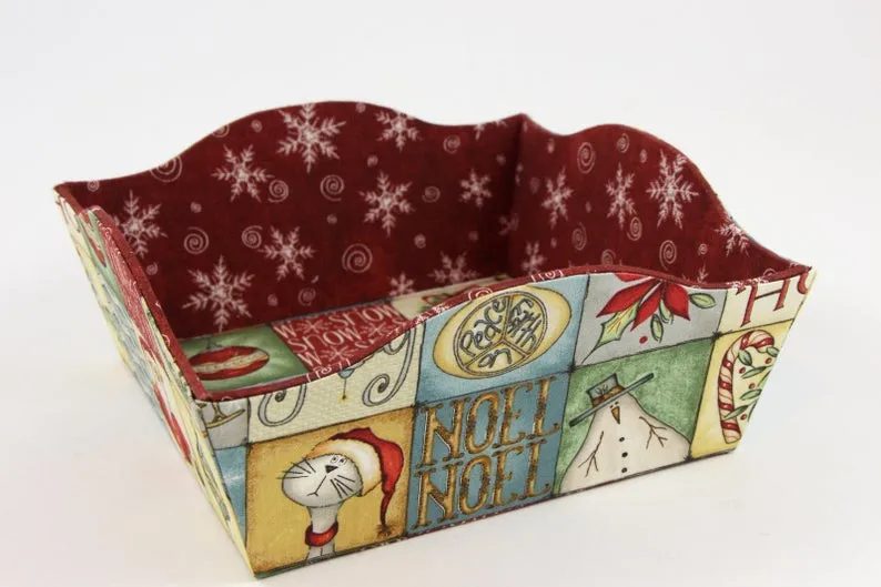 Fabric covered box tray DIY kit, fabric box kit, cartonnage kit 140, online instructions included