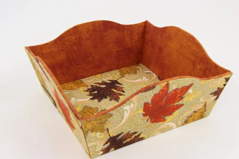 Fabric covered box tray DIY kit, fabric box kit, cartonnage kit 140, online instructions included