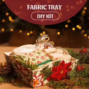 Fabric covered box tray DIY kit, fabric box kit, cartonnage kit 140, online instructions included