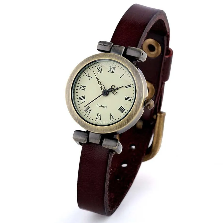 Fashion hot-selling Genuine leather female watch ROMA vintage watch women dress watches