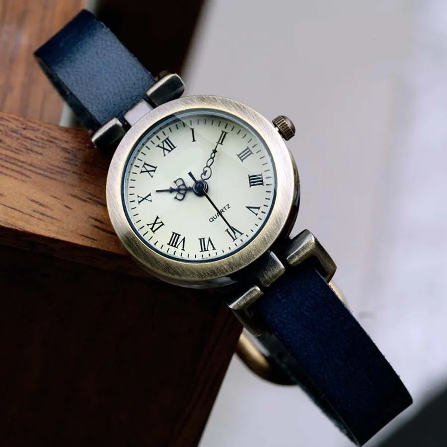 Fashion hot-selling Genuine leather female watch ROMA vintage watch women dress watches