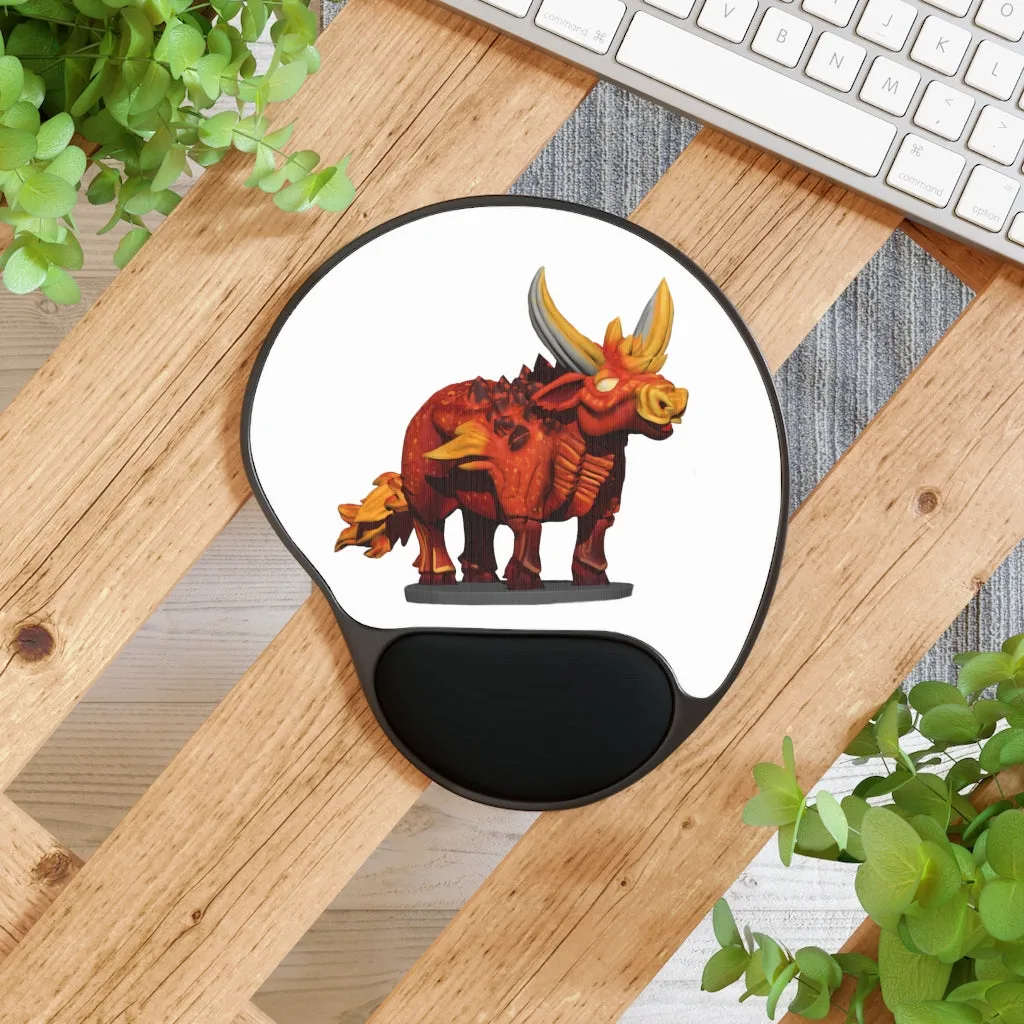 Fire Bull Mouse Pad With Wrist Rest