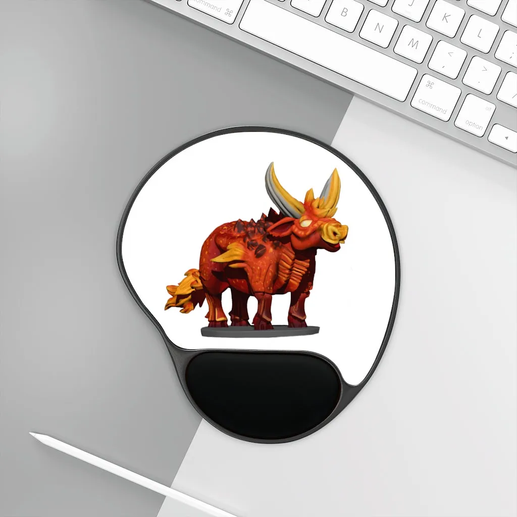 Fire Bull Mouse Pad With Wrist Rest