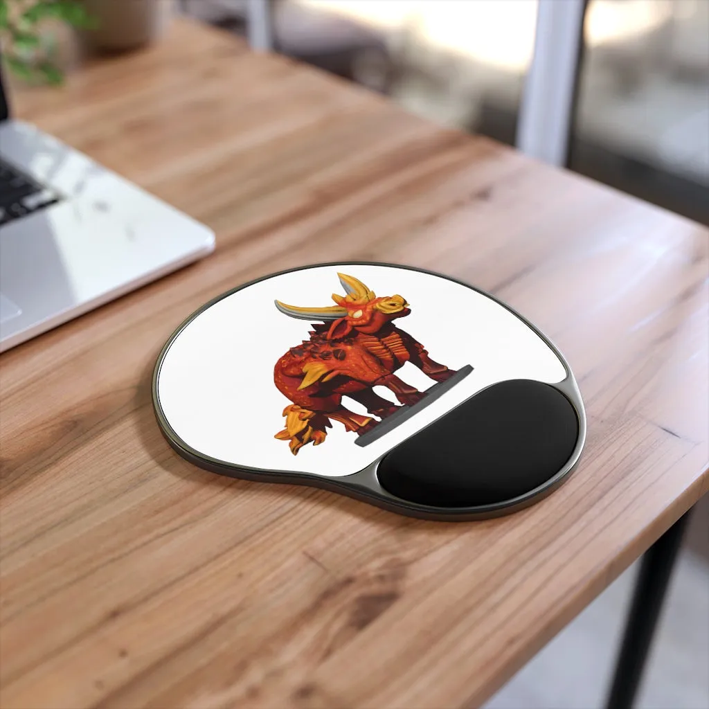 Fire Bull Mouse Pad With Wrist Rest