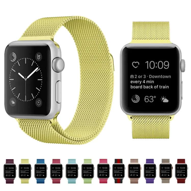 For Apple Watch Series 9&8&7 41mm / SE 3&SE 2&6&SE&5&4 40mm / 3&2&1 38mm Milanese Loop Magnetic Stainless Steel Watch Band(Mint Green)