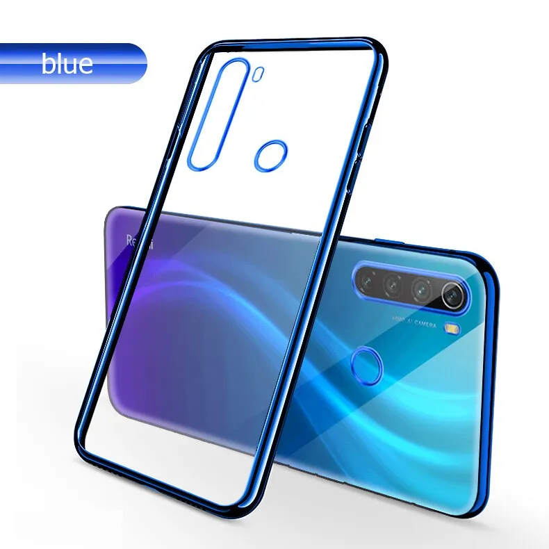 For Xiaomi Redmi Note 8 Pro Case Laser Plating Luxury TPU Soft Clear Cover Xiomi Xiaomi Mi Redmi Note 8 Note8 Crystal Phone Case