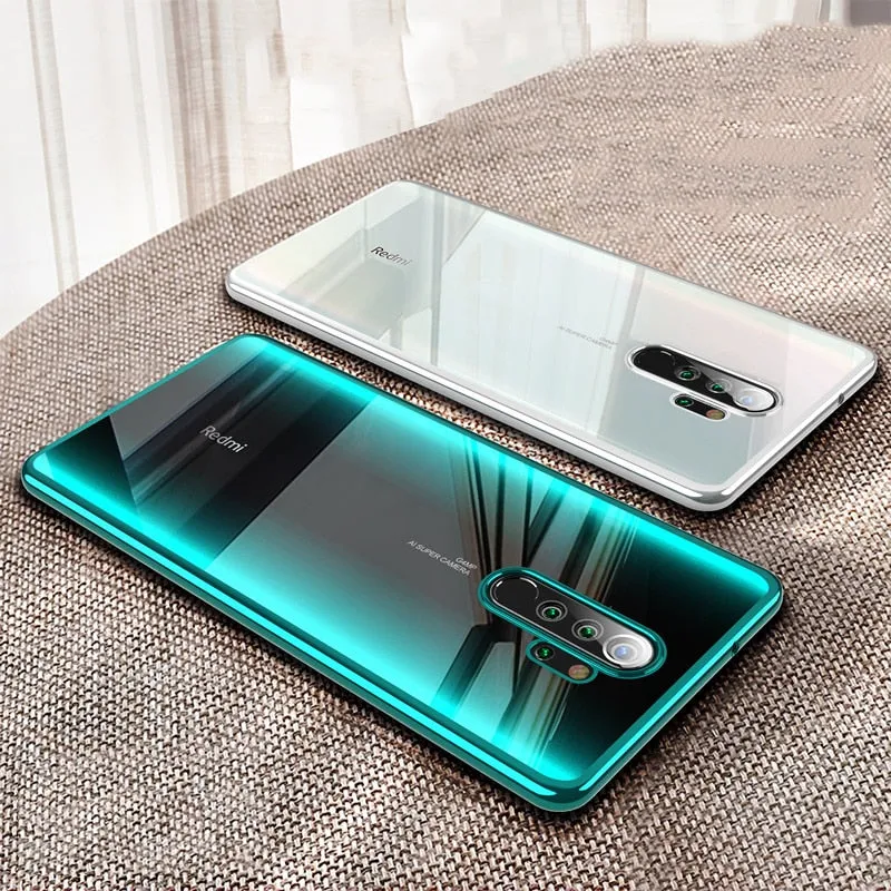 For Xiaomi Redmi Note 8 Pro Case Laser Plating Luxury TPU Soft Clear Cover Xiomi Xiaomi Mi Redmi Note 8 Note8 Crystal Phone Case