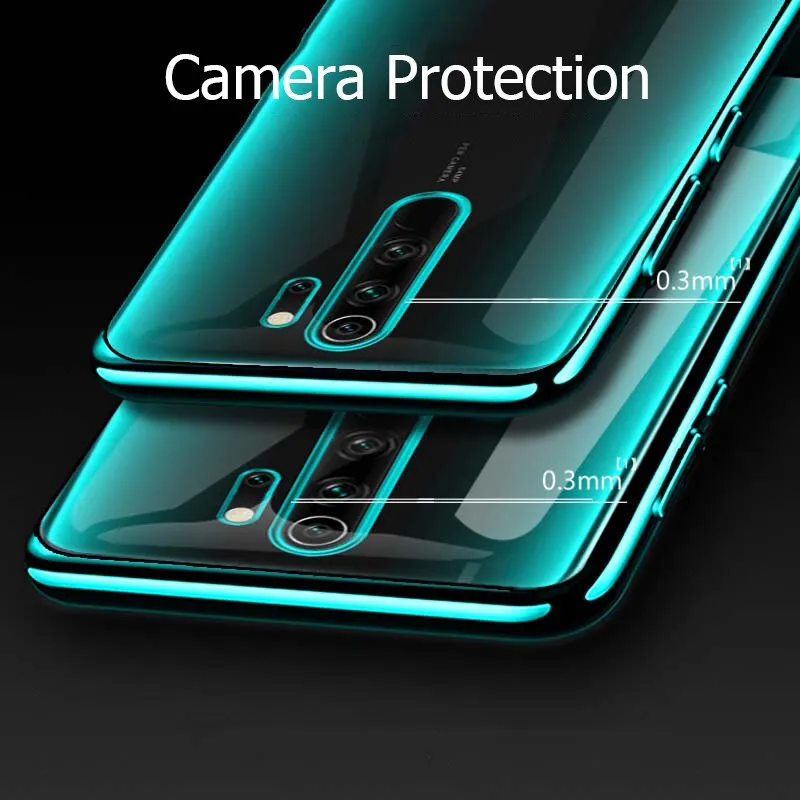 For Xiaomi Redmi Note 8 Pro Case Laser Plating Luxury TPU Soft Clear Cover Xiomi Xiaomi Mi Redmi Note 8 Note8 Crystal Phone Case