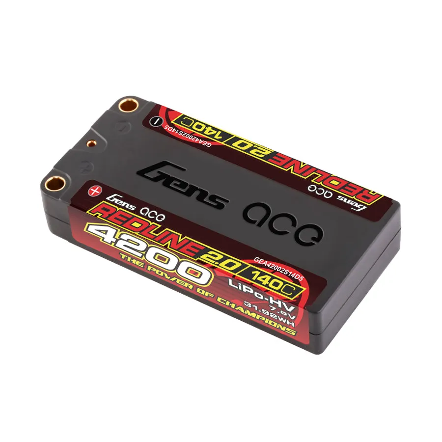 Gens Ace Redline 4200mAh 140C 7.6V HV Shorty LiPo Battery