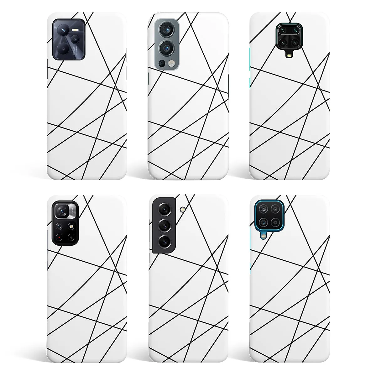 Geomatric White Phone Cover | Matte Case