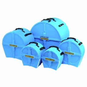 Hardcase HPJAZZLB 5 Piece Jazz Drum Case Set (Light Blue)