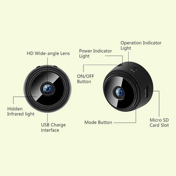 HD Mini Wireless WIFI IP Camera DVR