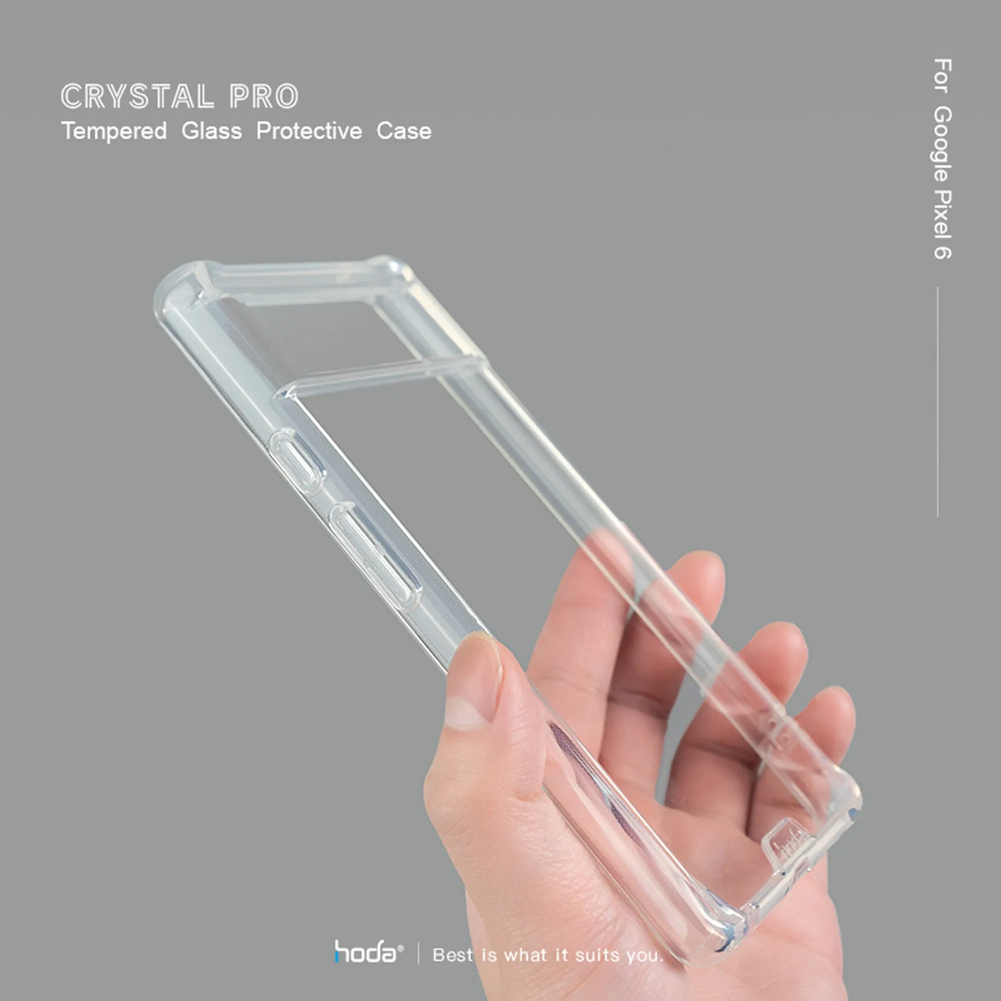 Hoda Crystal Pro Glass Case for Google Pixel 6 Pro - Clear (Barcode: 4711103543665 )